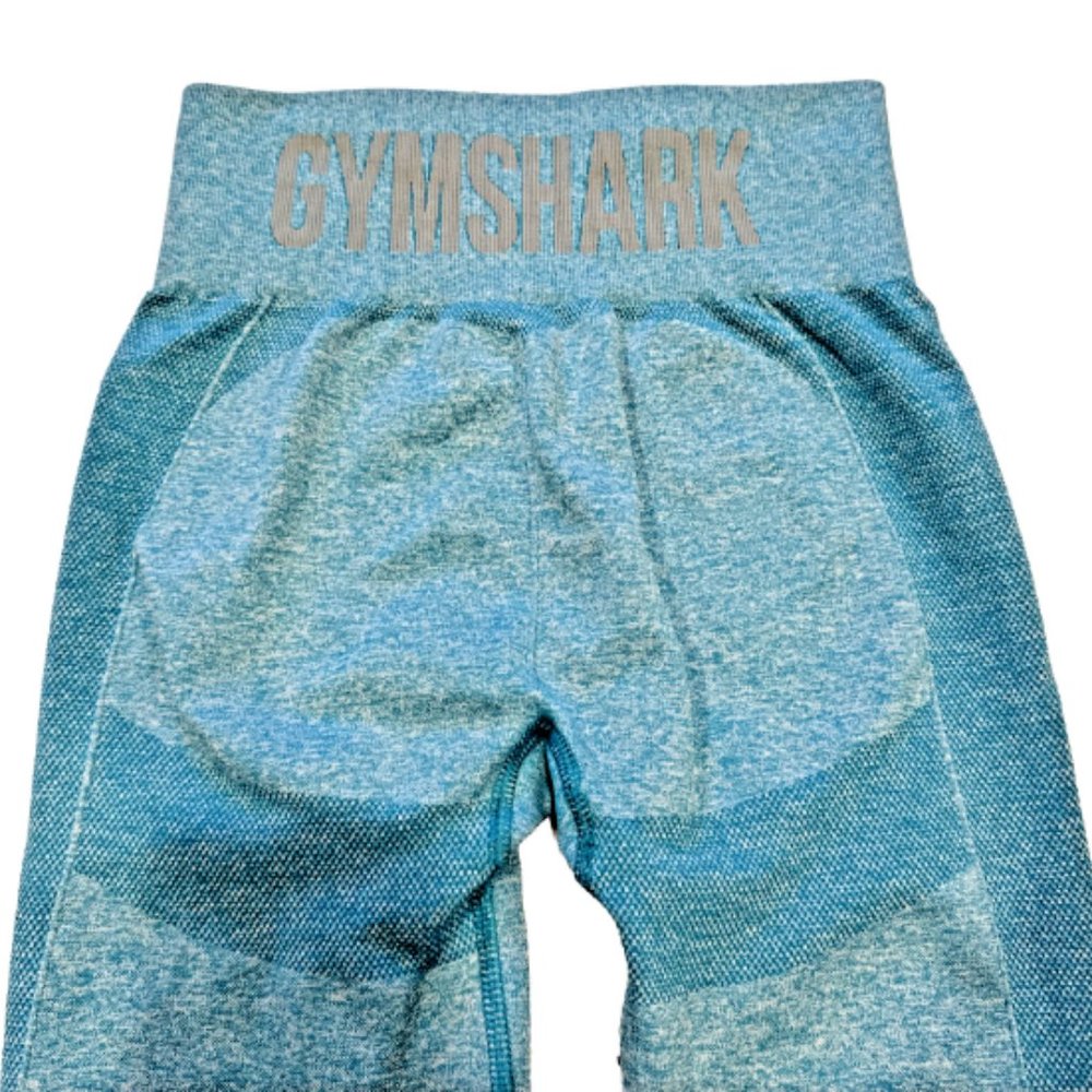 Gymshark Women Size XS Flex High Waisted‎ Leggings Compression Turquoise Fleck
